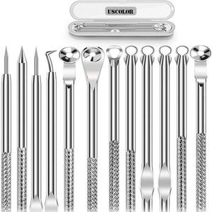 6PCS Dual Heads Blackhead Remover, Pimple Comedone Extractor, Acne Whitehead Ble
